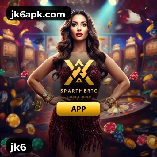 App jk6 para iOS e Android — interface mobile, login biométrico e PIX integrado